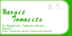 margit tomasits business card